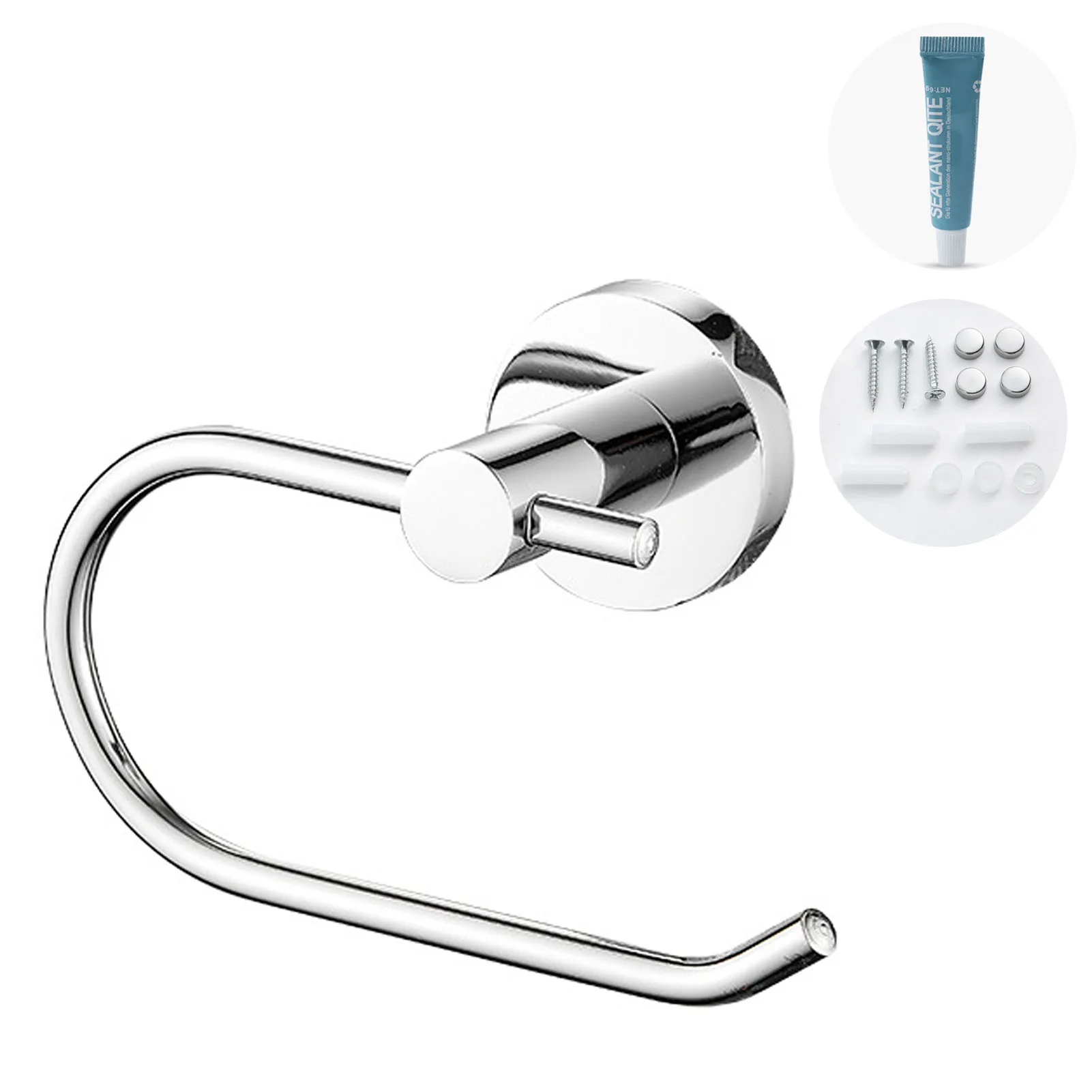 

Настенный удобный долговечный держатель для туалетной бумаги, не выцветает, нержавеющий, для ванной комнаты, легко устанавливается с хранилищем, хромированная полировка