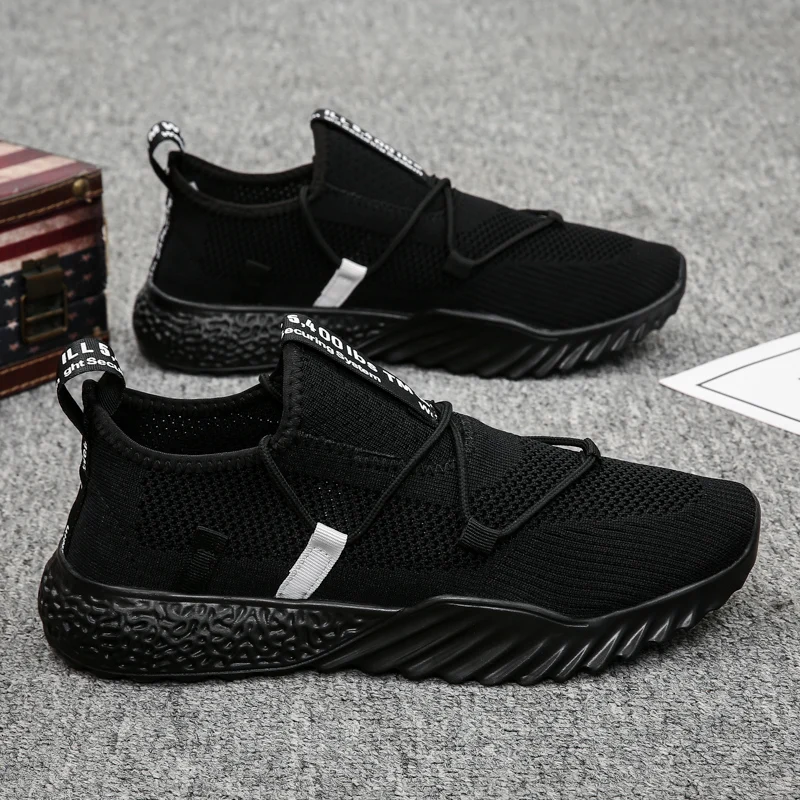 

Non-slip, wear-resistant, trendy fashion casual sports shoes with laces, lightweight, breathable, hand-woven mesh flying shoes