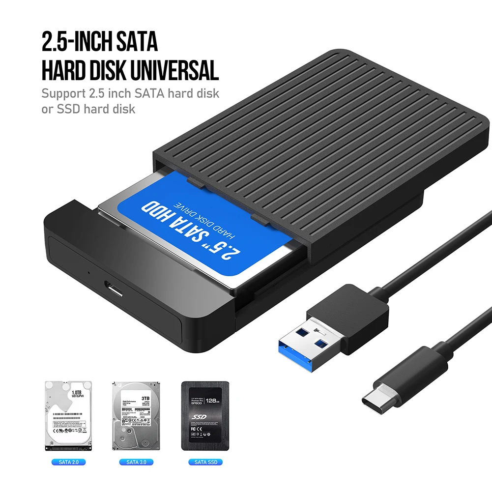 

Портативный внешний корпус для жесткого диска HDD 2,5 SATA к USB 3.1