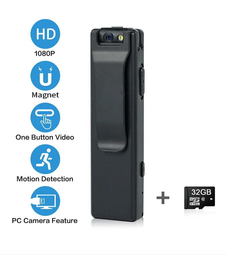 

Цифровая мини-камера Z3, микро-камера HD с фонариком, магнитным корпусом, детектором движения, функцией циклической записи