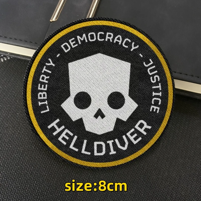 Hell Diver 2 вышитый крючок и петля hellвозможность нашивки с изображением черепа для