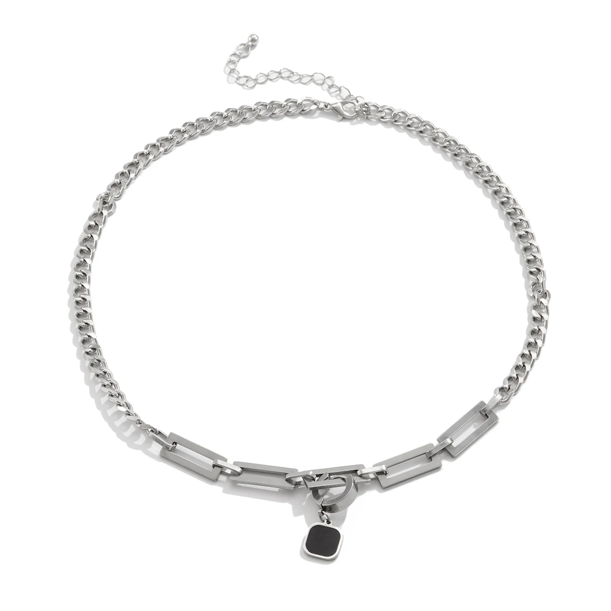 SHIXIN Новый мужской ожерелье из нержавеющей стали квадратное кулон хип - хоп