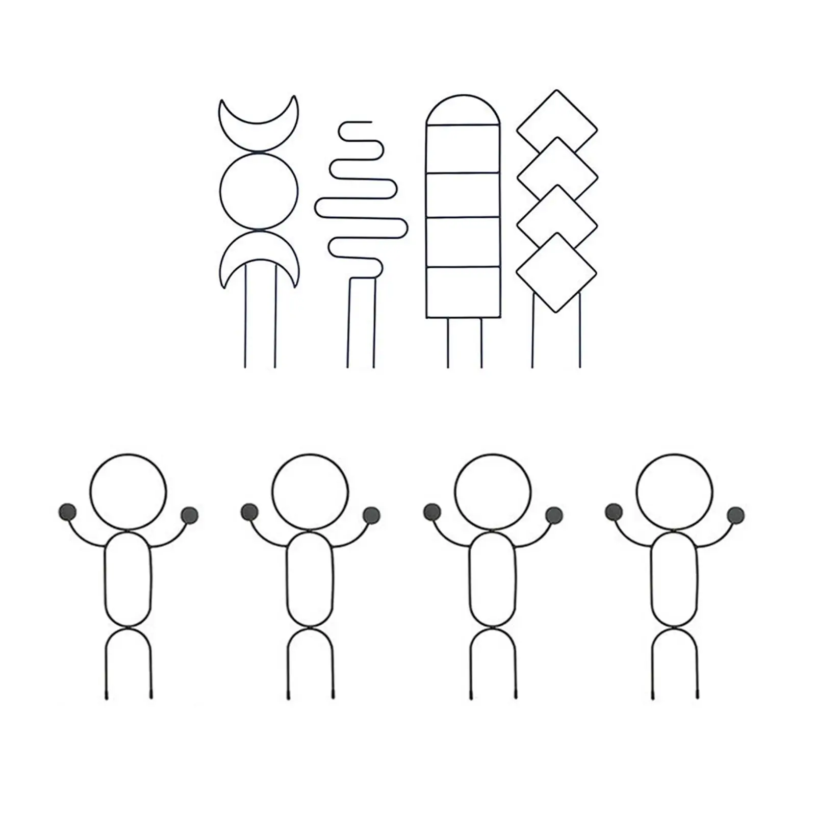 

4 Pieces Plant Trellis Support Garden Trellis for Balcony Fruits Flowerpot