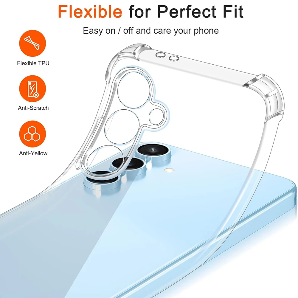 Роскошный силиконовый мягкий чехол с подушкой безопасности для Samsung Galaxy S24 FE Plus