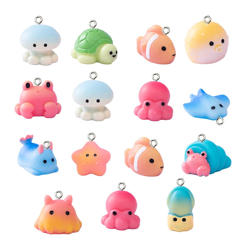 10 шт. шармов морские животные цинковый сплав