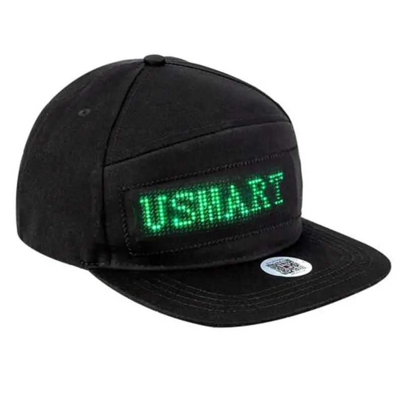 

Bluetooth LED Hat Programmable Scrolling Message Display Board Baseball Cap Hip Hop Party Parade Golf Fishing Cap