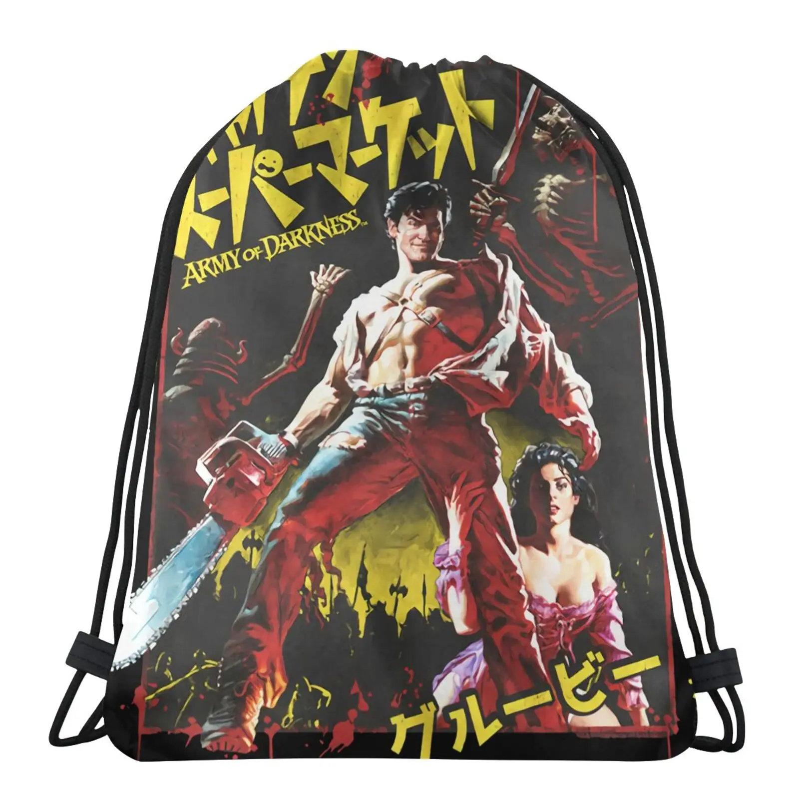 

Army Of Darkness Japanese Poster Ash Bag Custom Bag Cotton Bag Cloth Backpack Makeup Bag Women's Backpack Custom Bag Bags-Bags