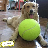 atuban giant tennis ball for dogs 9 5 dog tennis ball large pet toys funny outdoor sports dog ball gift with inflating needles