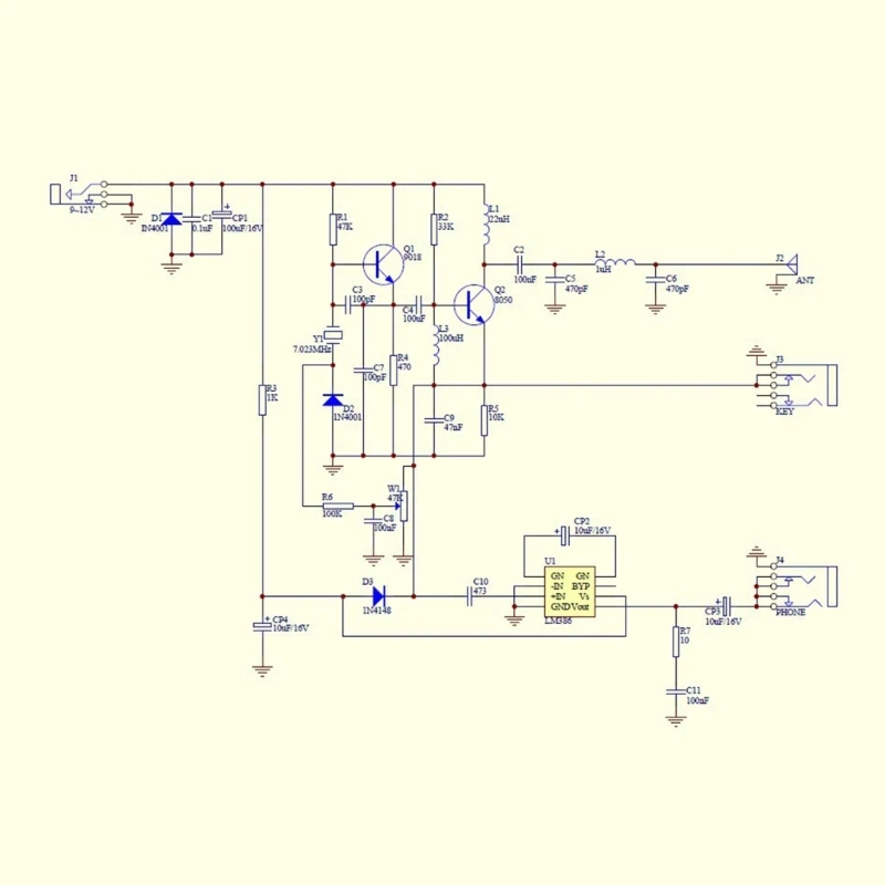 Фото DC9V-14V QRP 40M CW Радио Коротковолновый передатчик Приемный модуль №3