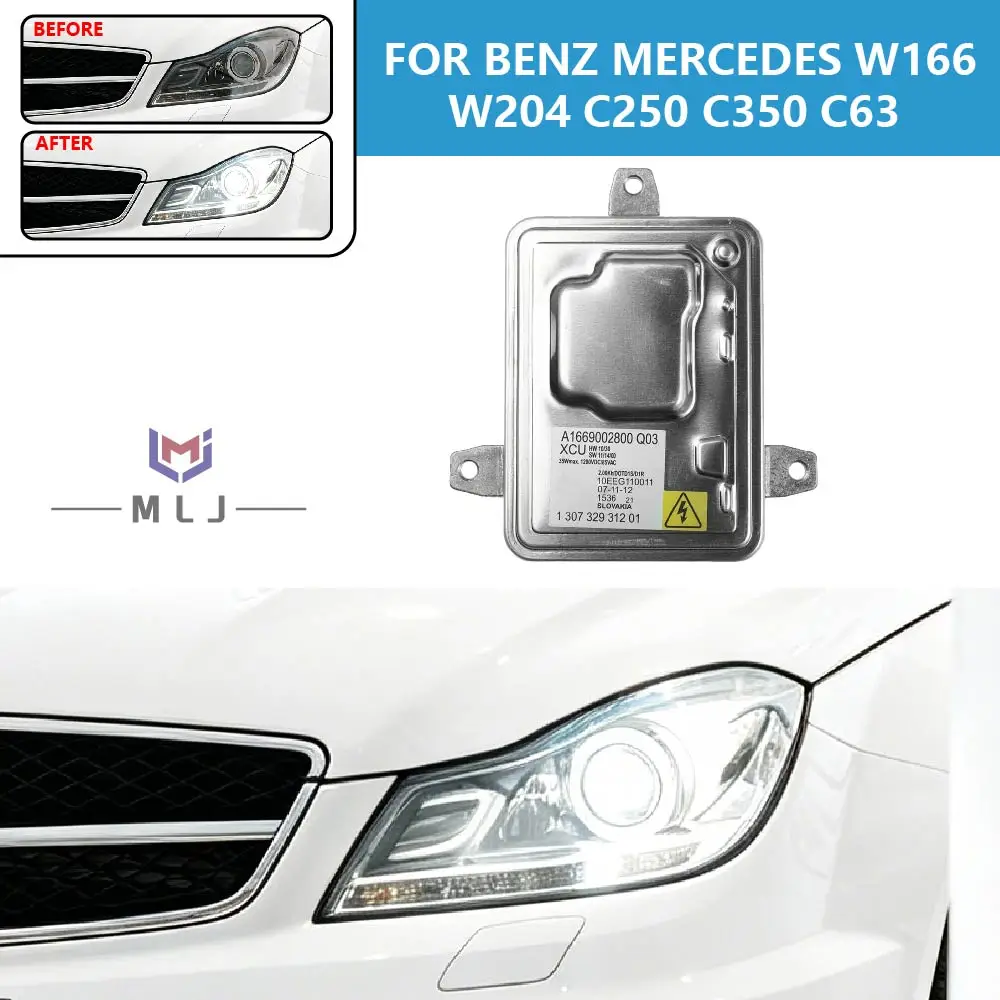 Фото A1669002800 130732931201 Модуль управления ксеноновыми фарами HID для Mercedes Benz W166 W204 C250 C350 C63, блок управления LED фарами D1S D1R №1