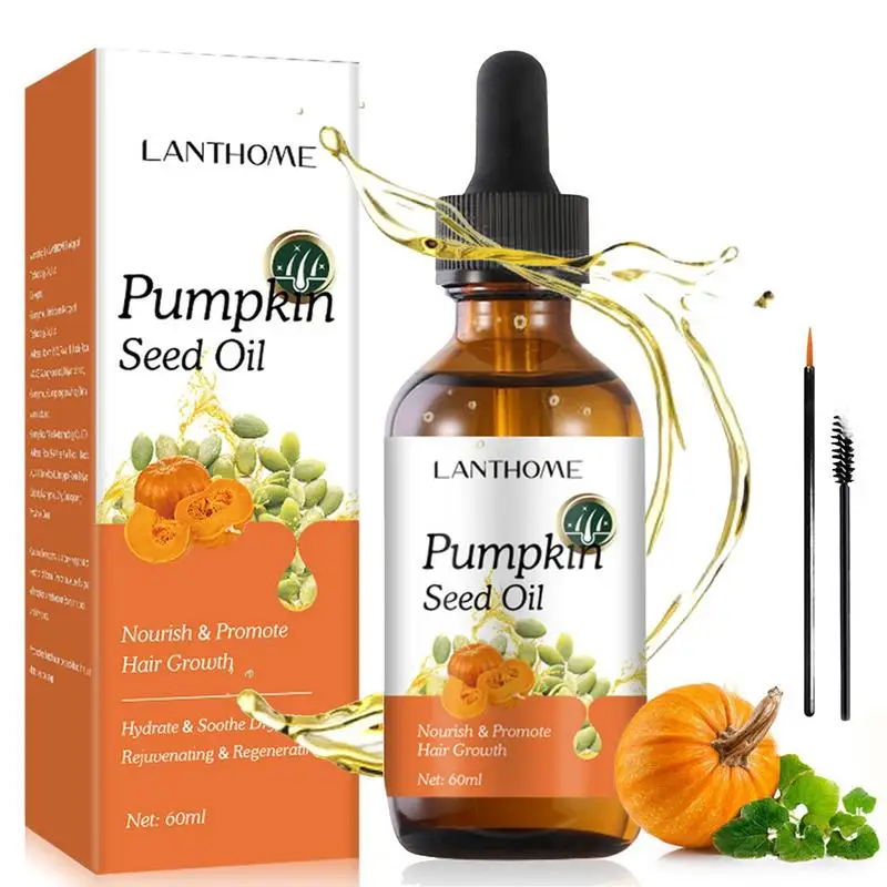 

60ml Organic Eyelash Growth Serum Pumpkin Oil Nourishing Essence Eyelashes Liquid Enhancer Lengthening Thicker Eyebrow Growth