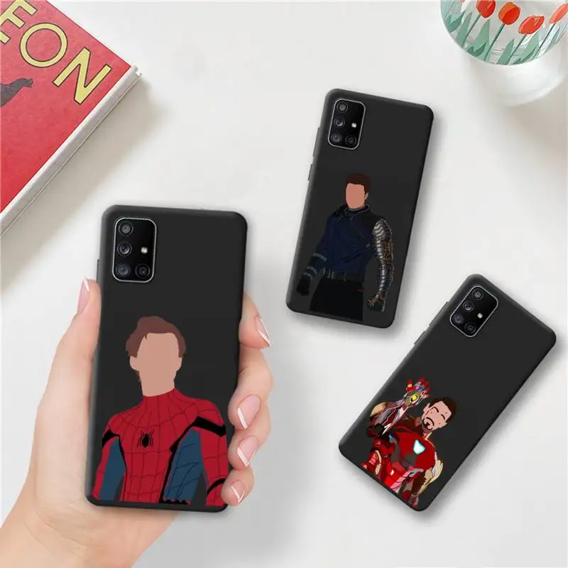

Marvel spider iron man Winter Soldier Phone Case For Samsung Galaxy A52 A21S A02S A12 A31 A81 A10 A30 A32 A50 A80 A71 A51 5G