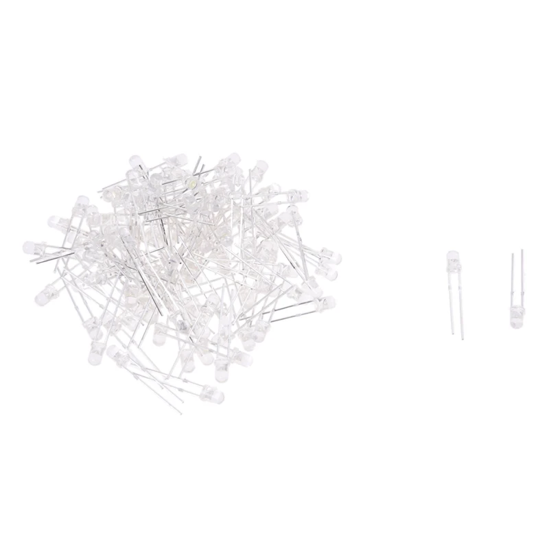

200Pcs 3Mm Blue LED Light & White LED Light Emitting Diode