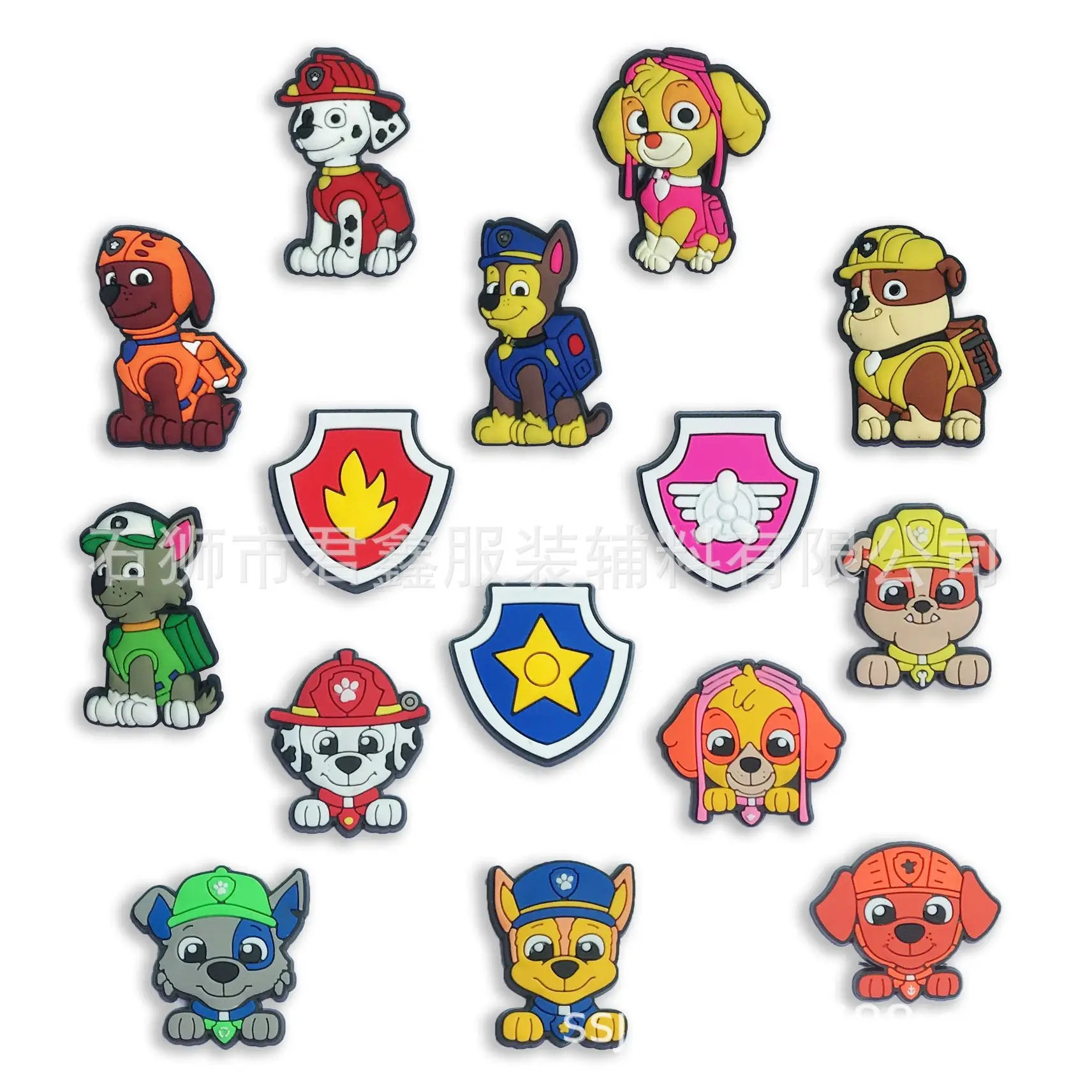 Single Sale 1pcs PAW Patrol PVC Shoe Buckle Wholesale Available Cartoons Croc Accessories Decoration Charms for Boys Women Gifts