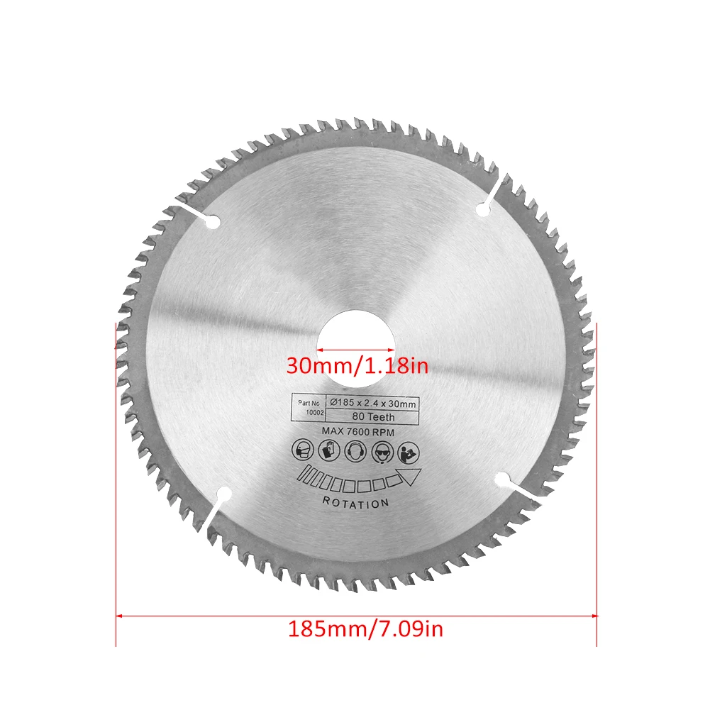 Пила циркулярная Серебристая TCT 185 мм 80 зубцов