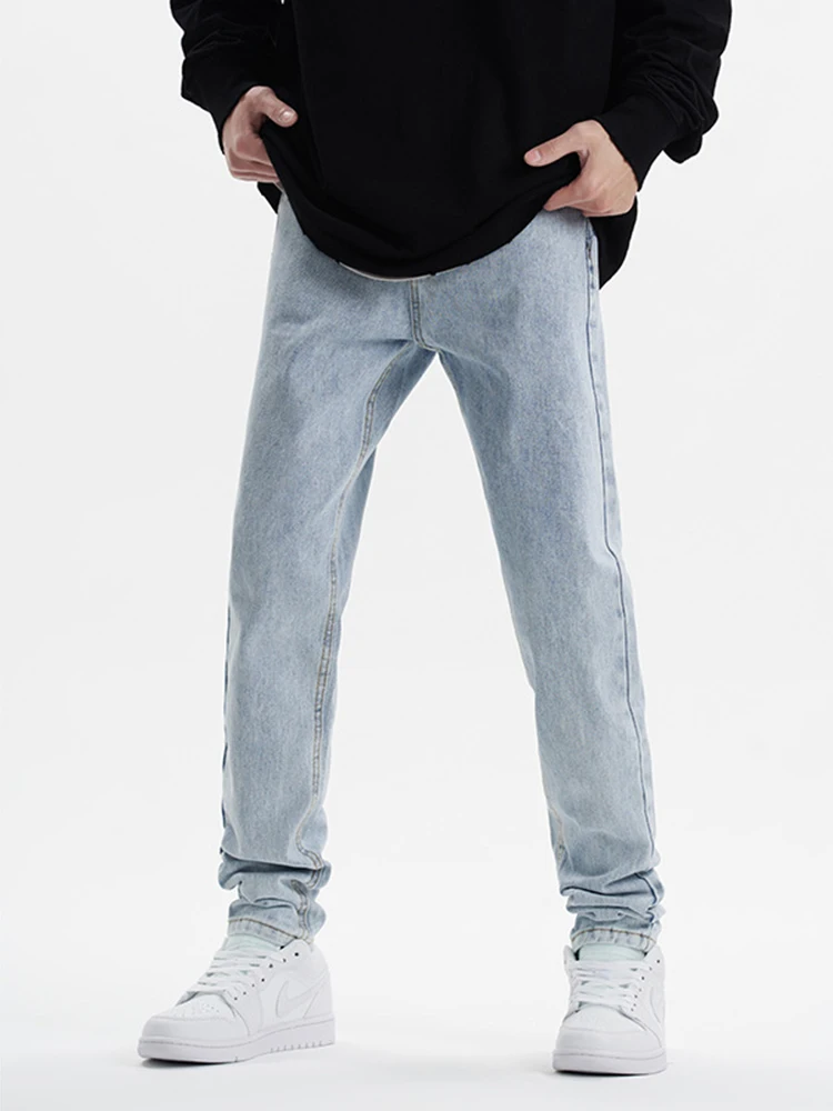 Letter Embroidery Jeans Street Clothing Jeans Woman Low Men's Pants Y2K Hop Hop Men's Straight Legs Slim Pants Men's Pants Denim