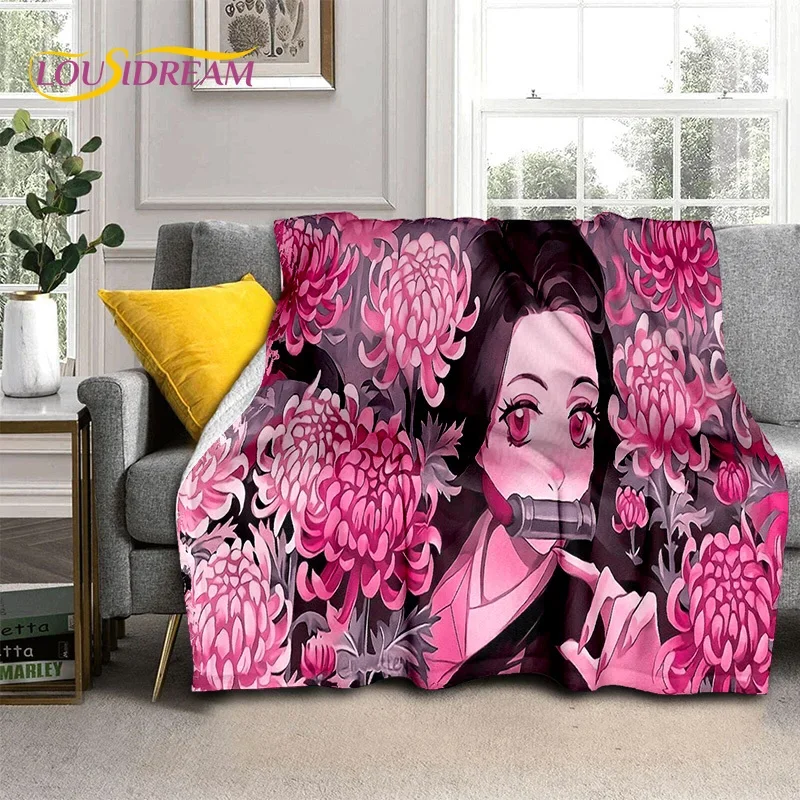 

LOUSIDREAM Фланелевое одеяло Kamado Nezuko Demon Slayer