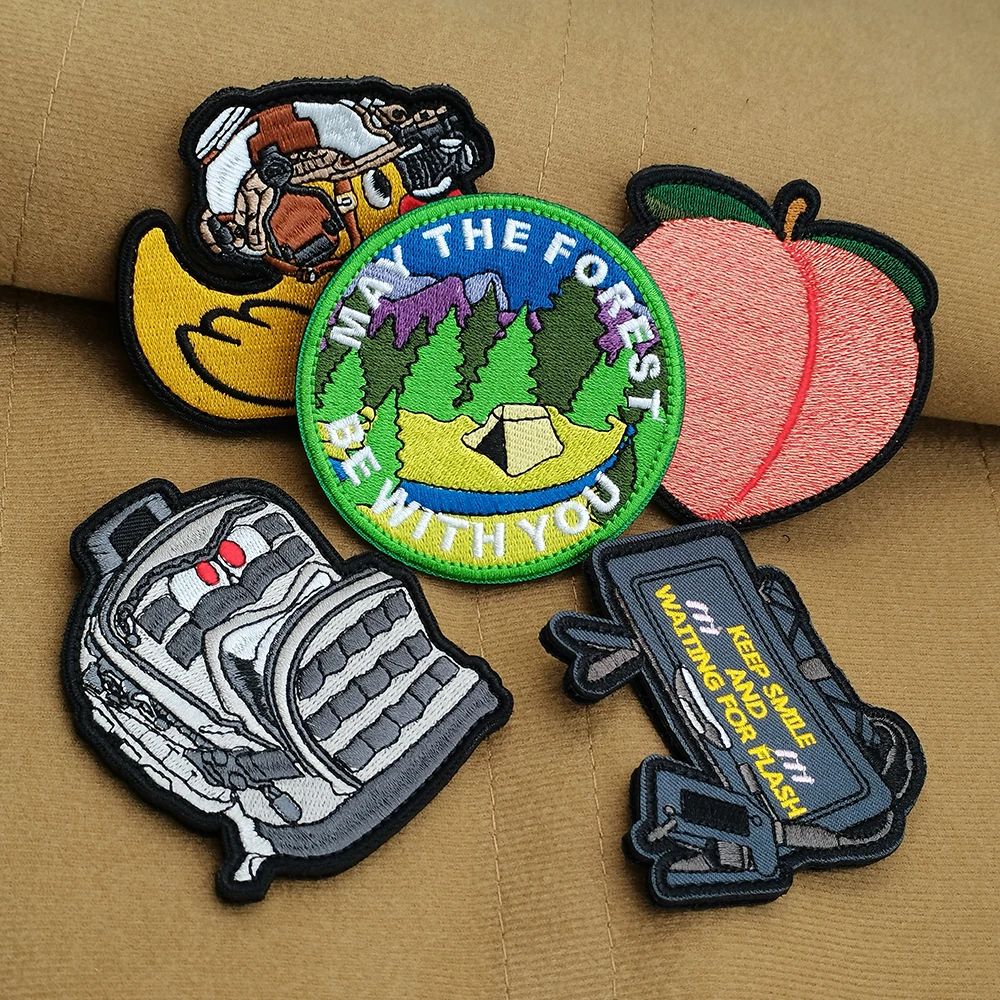 Тактическая вышивка Outddor забавные мультяшные животные утка огонь школьный ранец