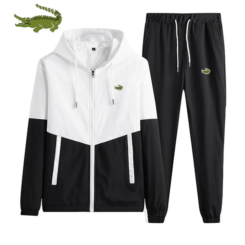 Cartelo Spring NewMen Tracksuit Casual Hoodies Sets Male Jackets + Pants Two Piece Sets Hip Hop Streetwear Sports Suit Patchwork