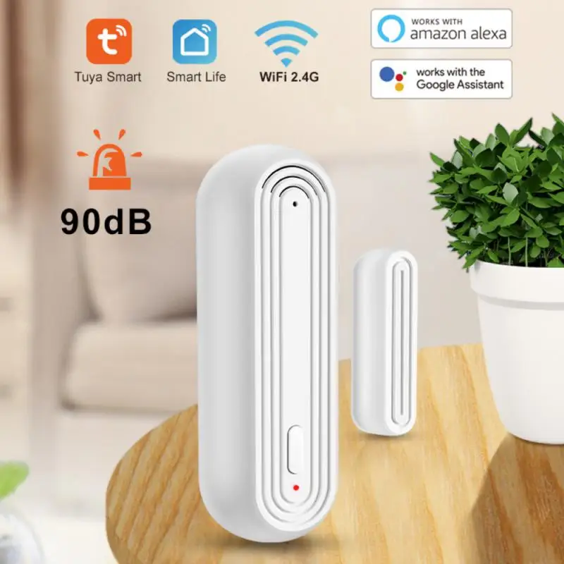 

Tuya WiFi Smart Door Sensor Door Open Closed Detectors Smart Home Security Protection 90dB Alarm System Smart Life APP Control