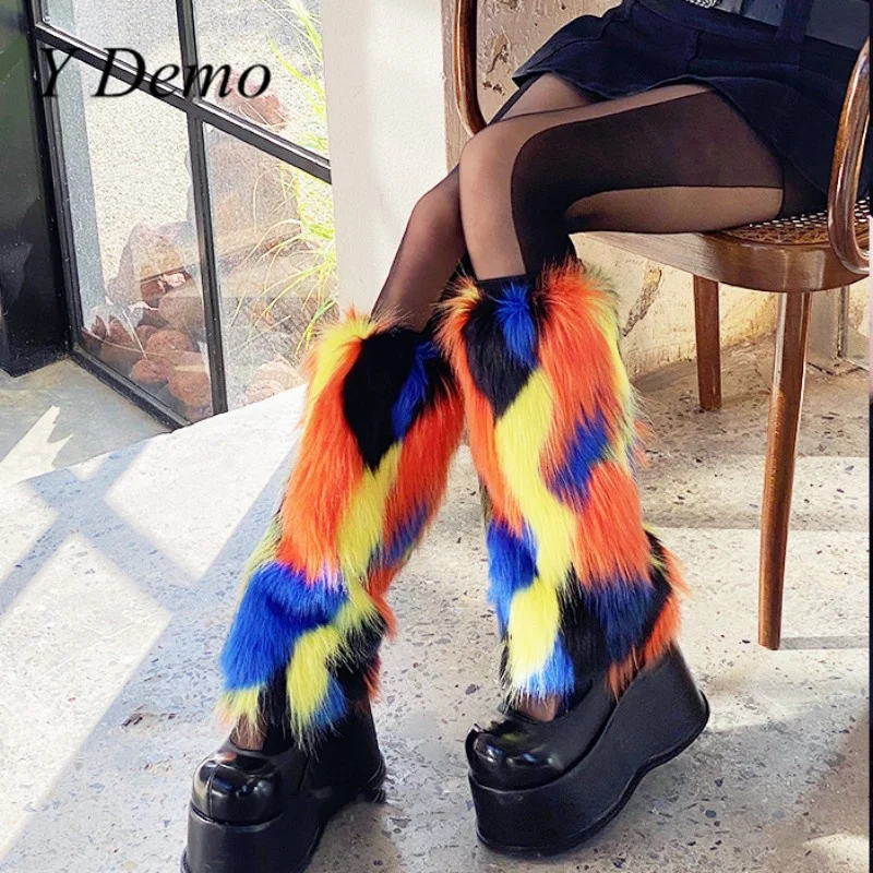 

Носки Y Demo Y2k женские с разноцветным пэчворком, уличная одежда в стиле Харадзюку