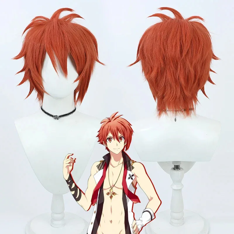 Фото IDOLiSH7 Nanase Riku Косплей Парик Короткие Красные Термостойкие Синтетические Волосы Хэллоуин Вечеринка Карнавал Ролевые Игры + Бесплатная Кепка Для Парика №1