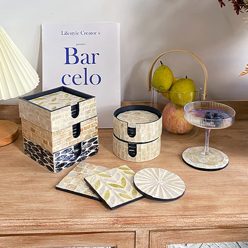 

Кофейная чашка Shell Подставка стол на посуду Кружка горшок коврик для гостиной настольный коврик кухонная подставка чайный набор аксессуары...