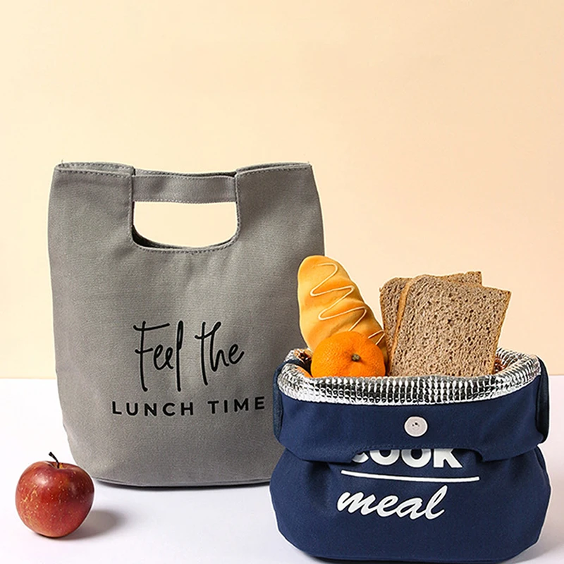 

Portable Lunch Bag New Thermal Insulated Lunch Bag Tote Cooler Handbag Bento Pouch Dinner Container School Food Storage Bags
