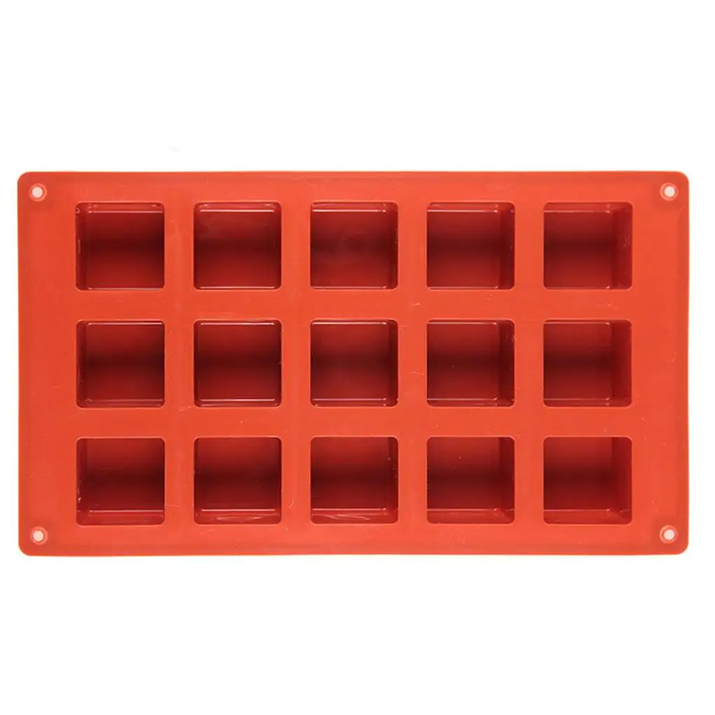 

8/15 Cavity Square Shape 3D Silicone Molds Cake Decorating Tools For Baking Jelly Pudding Mousse Bakeware Moulds for cube cake