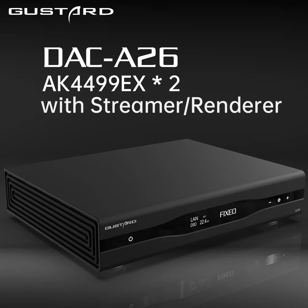 Gustard A26 Высокопроизводительный аудио ЦАП с двумя чипами AK4499EX AK4191 Streamer/Renderer XMOS DSD512