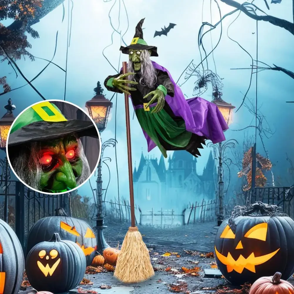 на Хэллоуин украшение отьмы реквизит ведьмы со светящимися глазами звучащий