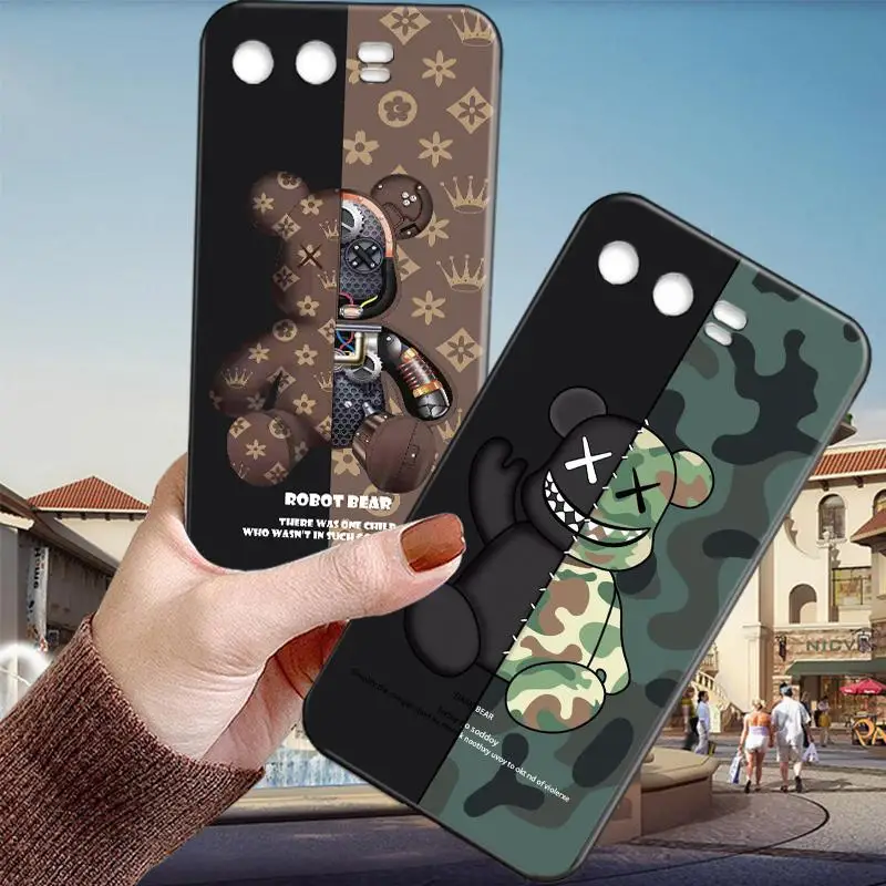 

Cute Dark Bear Phone Case For Honor 8X 9A 9X Pro 8S Lite 7A 9S V9 8C 8A 8 9 8Pro 7X 8X 9Lite N66y Funda Fundas Accessories 2021