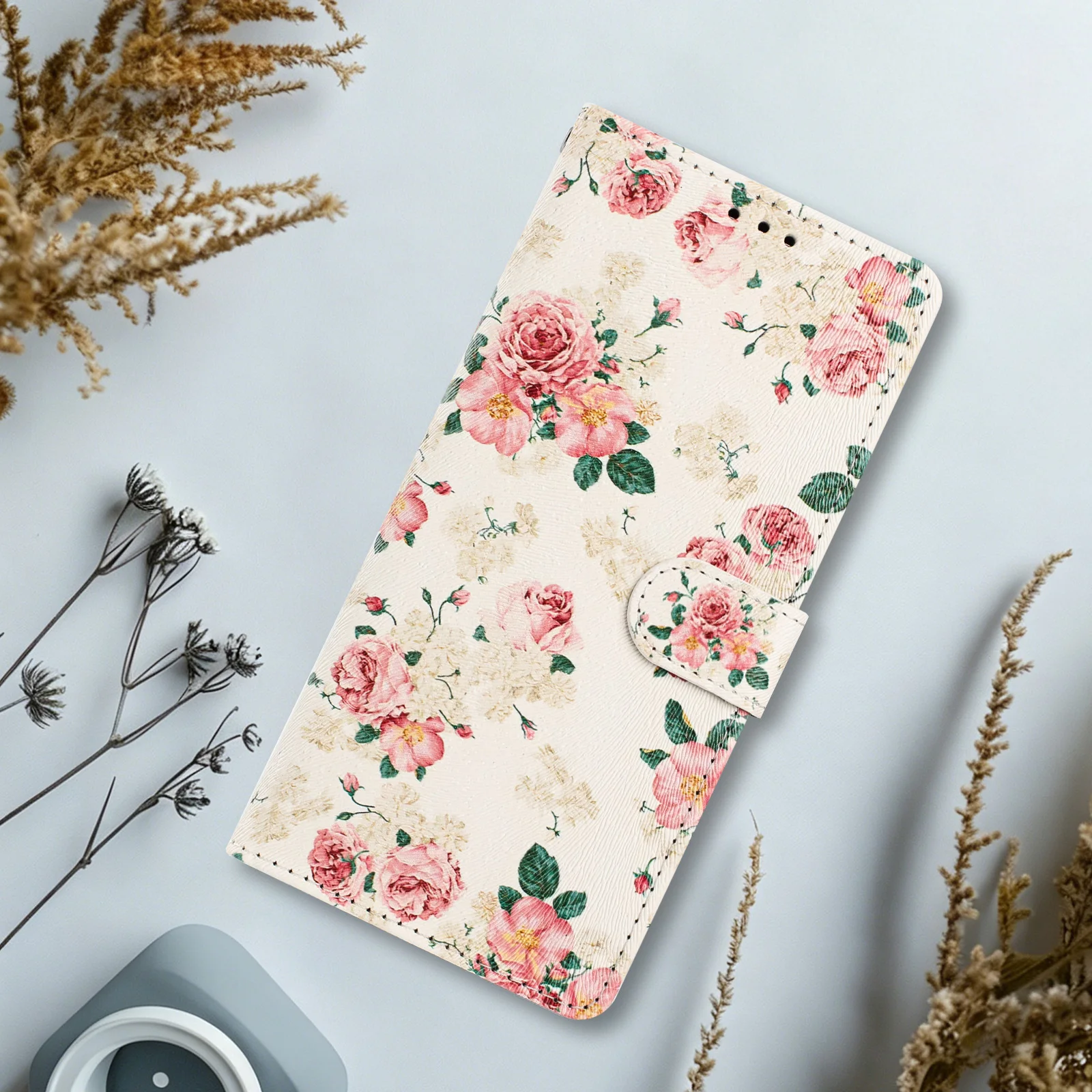 Фото Чехол для телефона с цветочным принтом для ZTE Blade A75 Pro A76 A56 A36 V80 Vita V70 Max V60 Design V50 A35E A55 A54, кожаный чехол-кошелек с откидной крышкой №2