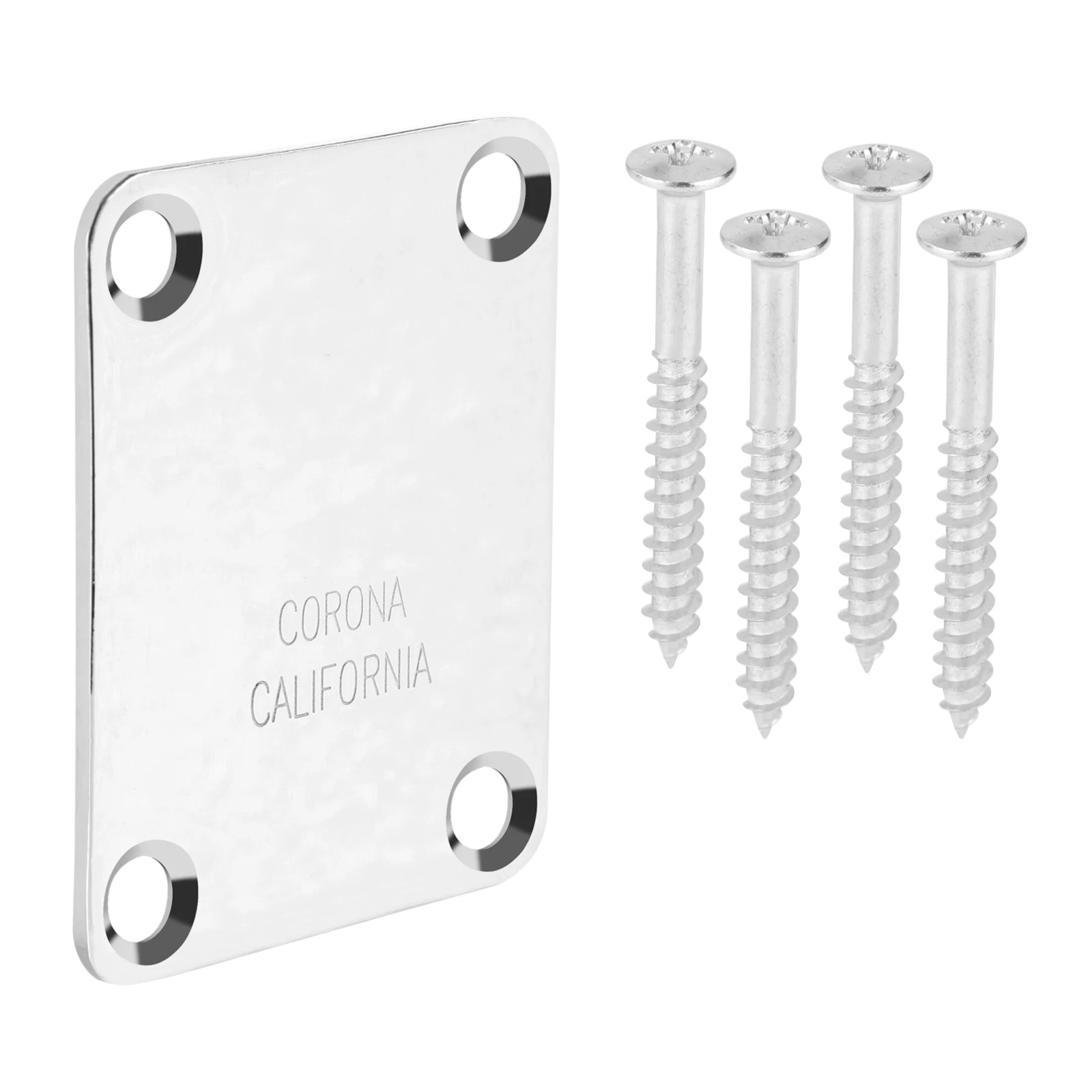 

Stainless steel guitar neck joint plate Electric Guitar Neck Joint Board 4 Holes with Screws Pattern Random 1PCS