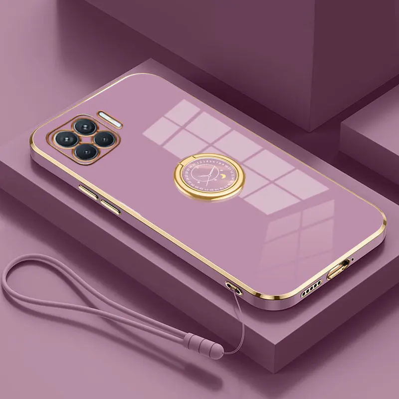 Reno4 Lite Case Lanyard Rope Holder Cover for oppo Reno4 Lite F Cases For OPPO A93 F17 Pro Soft Coque Fundas Reno4lite