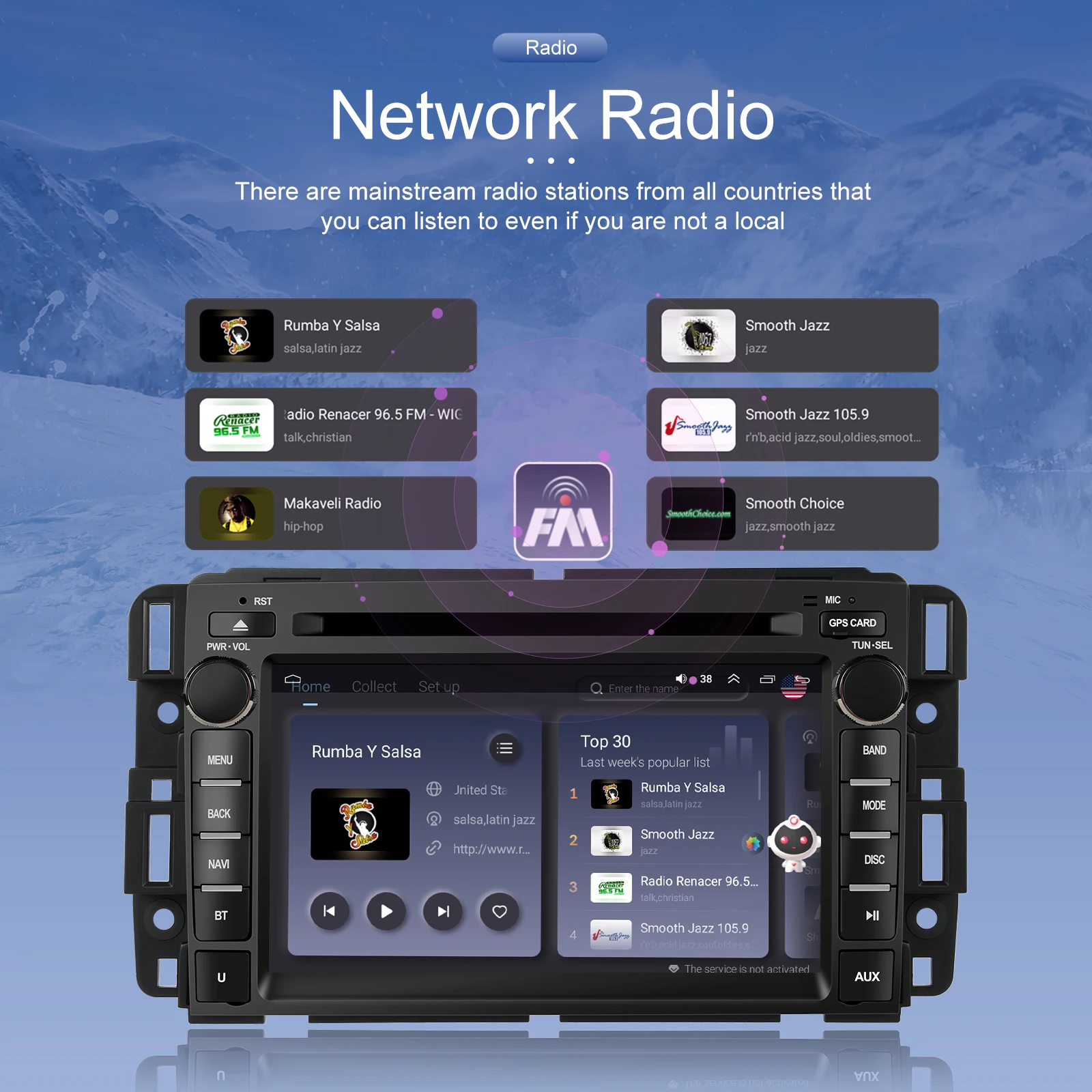 Автомагнитола Podofo 2 + 64G для GMC мультимедийный плеер на Android Wi-Fi 4G Sierra Yukon Denali бонуса