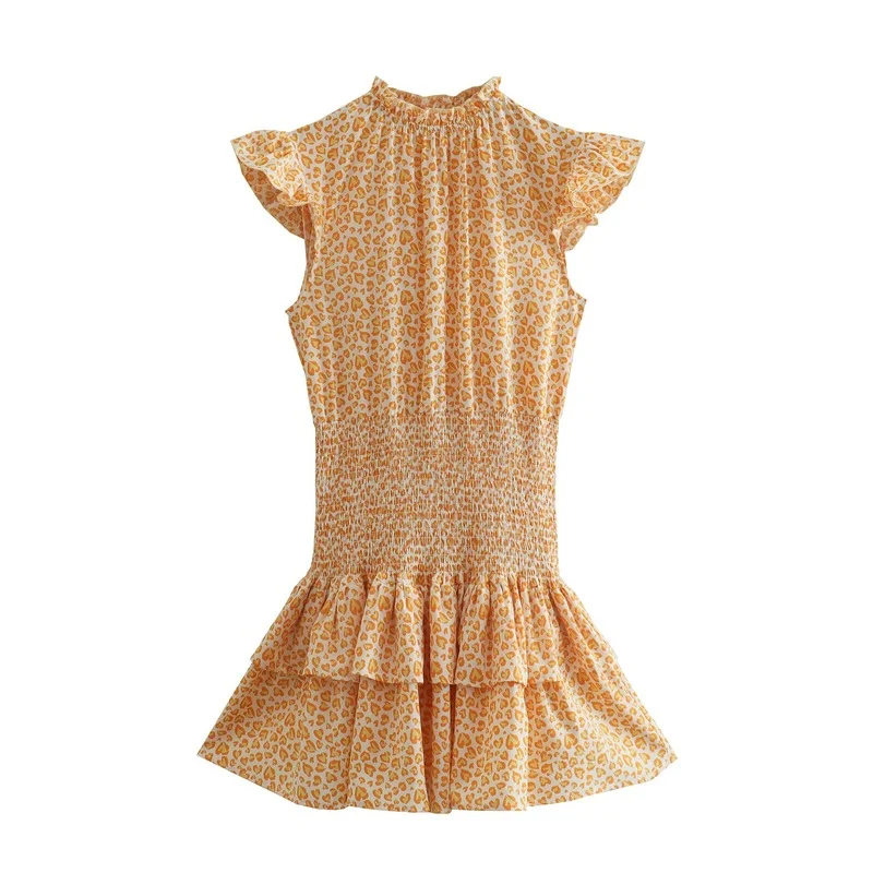 

Vacation Bohemian Floral Printed Dresses for Women 2022 Summer Vintage Elegant Ruffles Dress Chiffon Vestido Feminino