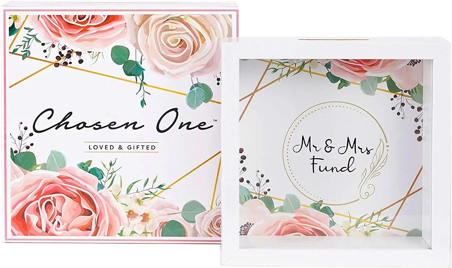 

Chosen One Loved Gifted Mr Mrs Honeymoon Fund Box Shadow Box Adult Piggy Bank Bridal Shower Gifts Wedding Gifts For The Couple