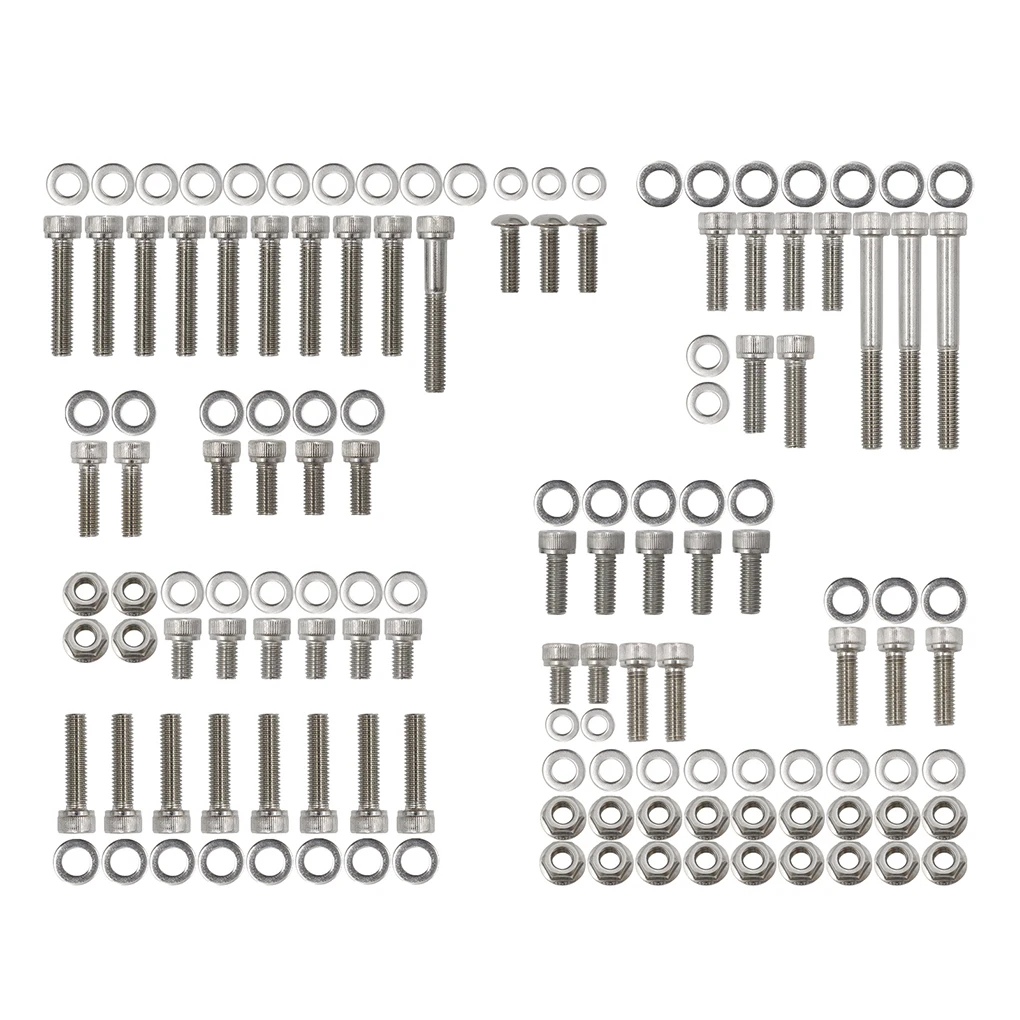 

137 Pieces/Set Screws Nuts Stainless Steel Bolts Repair Upgrade Accessories