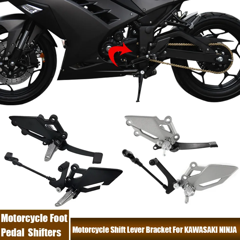 

Motorcycle Accessories 2Pcs/Pair Pedal Shifter Motorcycle Shift Lever Bracket For KAWASAKI NINJA Aluminum Mount Bracket