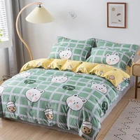 youth style warm bear milk bottle home textile duvet cover bed sheet pillow case single double queen king for home bedding set