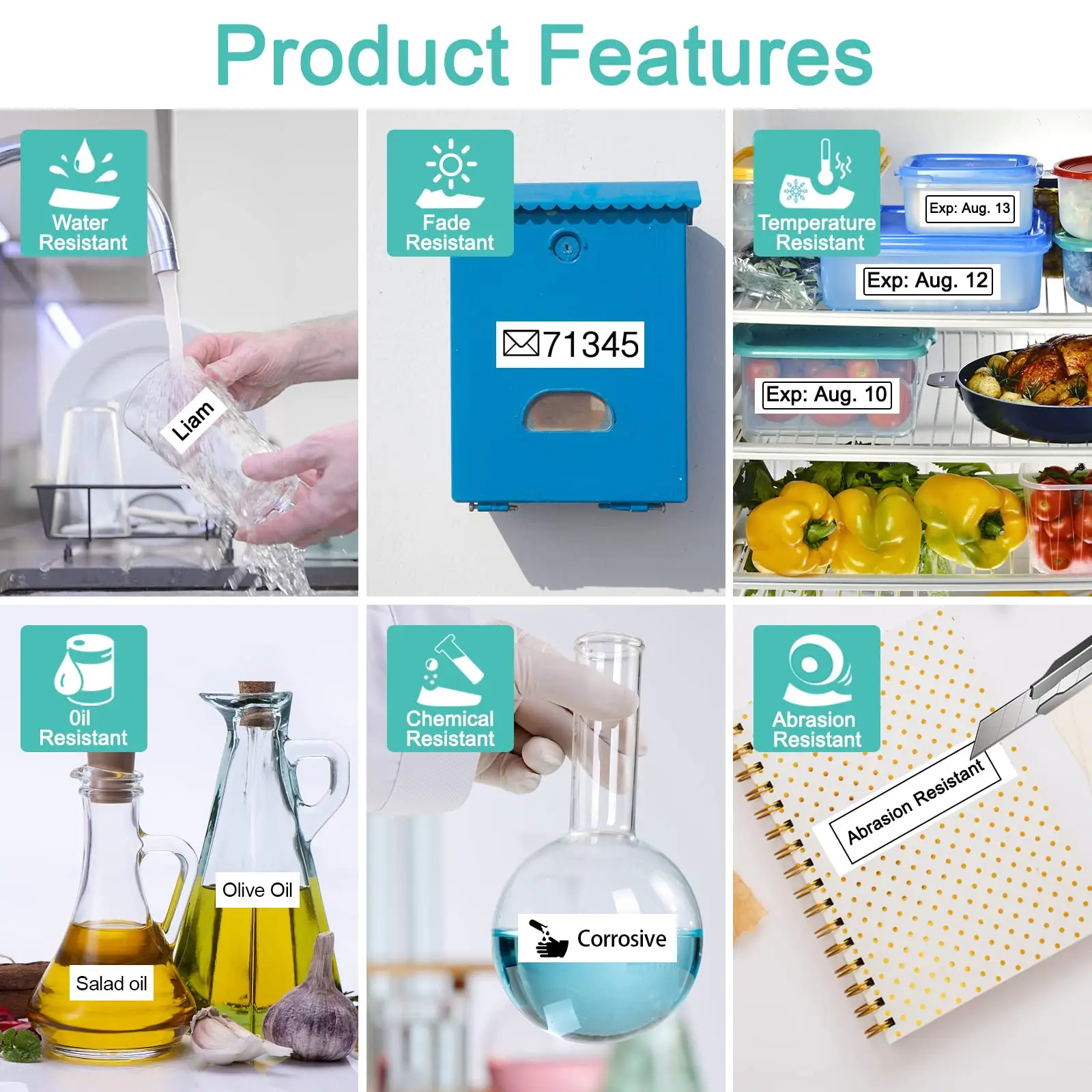 CRUXER 5PK 19 мм черно-белая лента для этикеток совместимая со стандартными этикетками