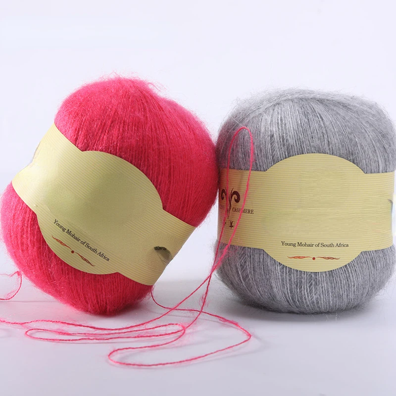 Супердетская мохеровая пряжа 50 г, тонкий свитер, вязаная рубашка, шарф из ангоры, шелк для женщин, Детская вязаная нить, мохеровая шерстяная пряжа 500 м