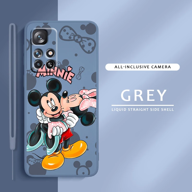 

Minnie Mickey Love Pink For Redmi K60 K50 K40 K30 K20 10C X 9C T AT A 8A 7A Gaming Pro Plus Liquid Rope Phone Case