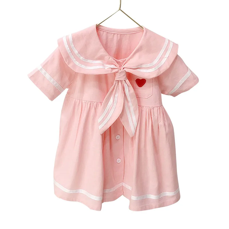 Летнее розовое платье в стиле преппи для девочек одежда 2 лет платья с цветами