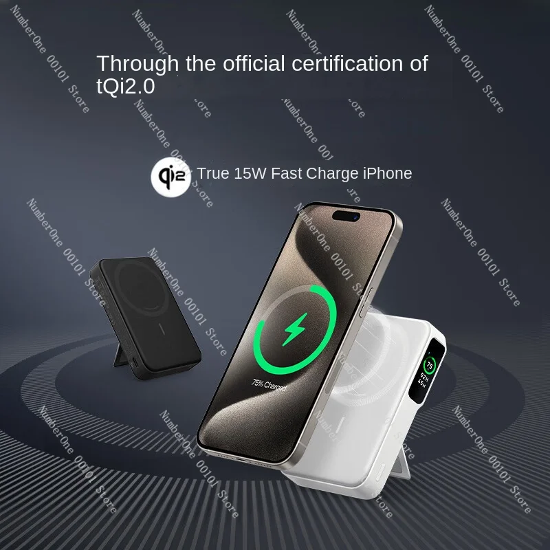 Портативное зарядное устройство 15 Вт Беспроводная Быстрая зарядка 27 большая