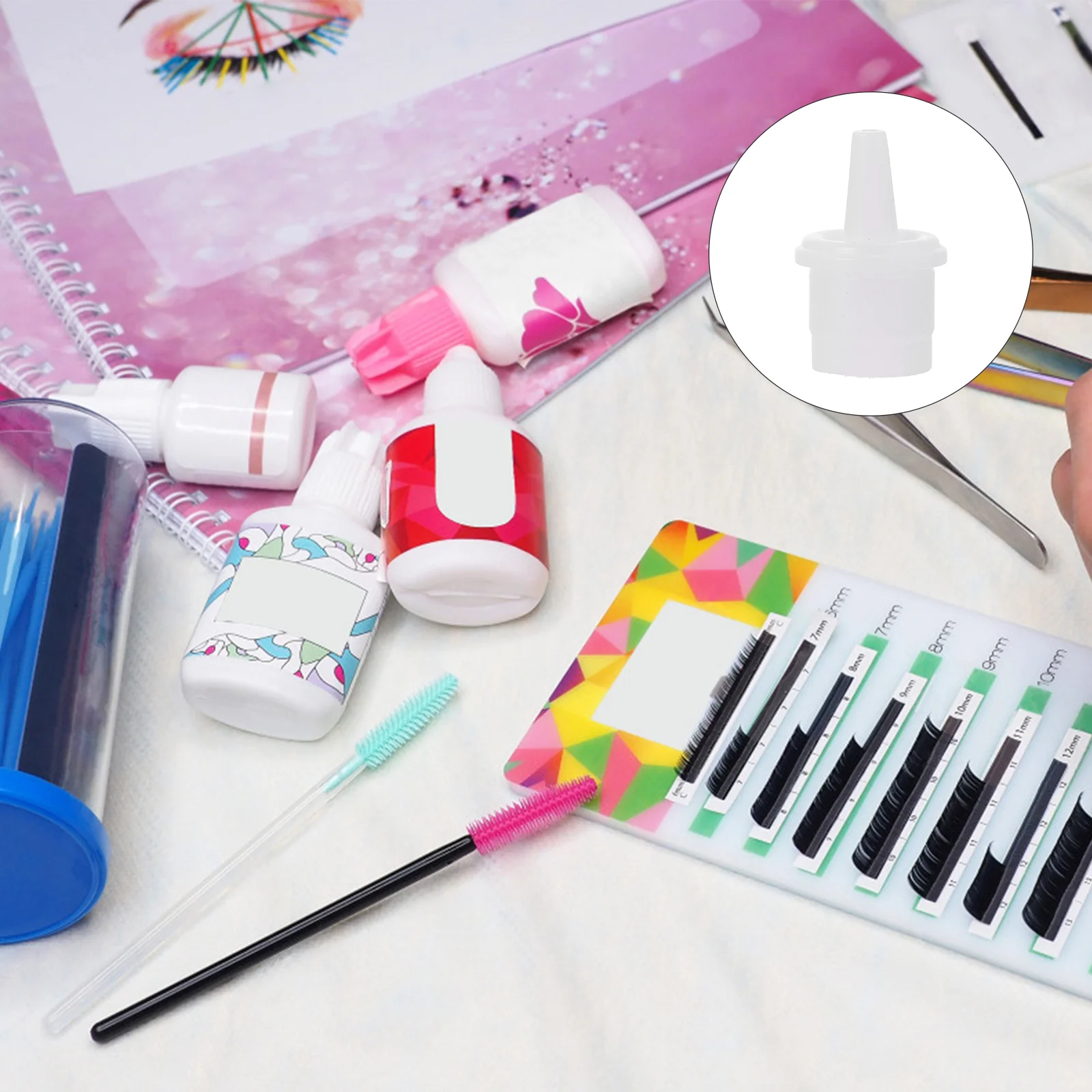 

Glue Eyelash Bottle Lash Extension Nozzle Cap Removerextensions Replacement Plug Caps Mouth Tips False Lashes Haves Must Artist