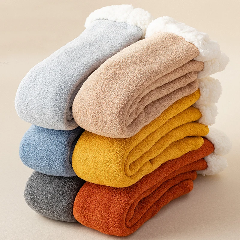 Winter Long Stockings Thermal Socks For Women Non-slip Thicken Warm Socks Cold-resistant Snow Socks Christmas Socks Kawaii Gift