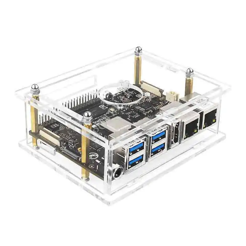 Акриловый корпус макетной платы VisionFive2 с опцией вентилятора радиатора Не включает VisionFive2 (art.: 3920ca927e034) - 3920ca927e034