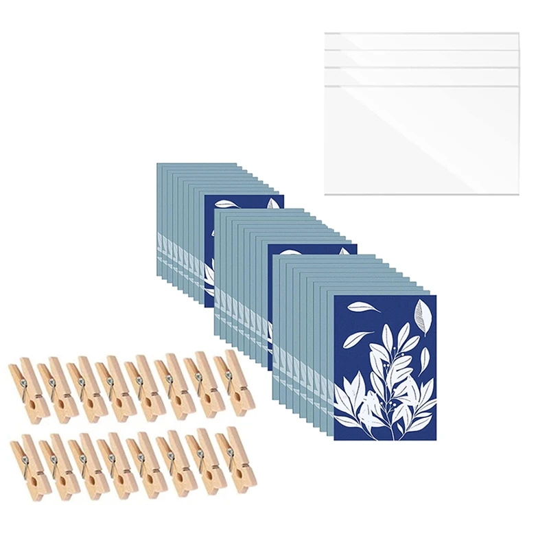 

1Set Sun Print Paper A5 Solar Drawing Paper Nature Printing Paper For Kids Adults Arts Crafts DIY With Clamp Board